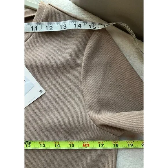 New w/tags Zara Sz.Small Sheath dress pullover Tan short sleeve - Picture 5 of 10